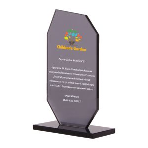 OSKAY SİYAH KRİSTAL PLAKET